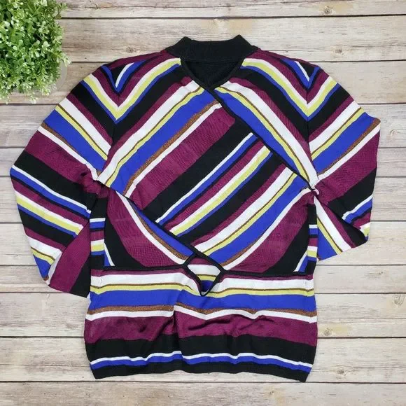 Rachel Roy XXL Victorian Stripe Sweater - Picture 5 of 7